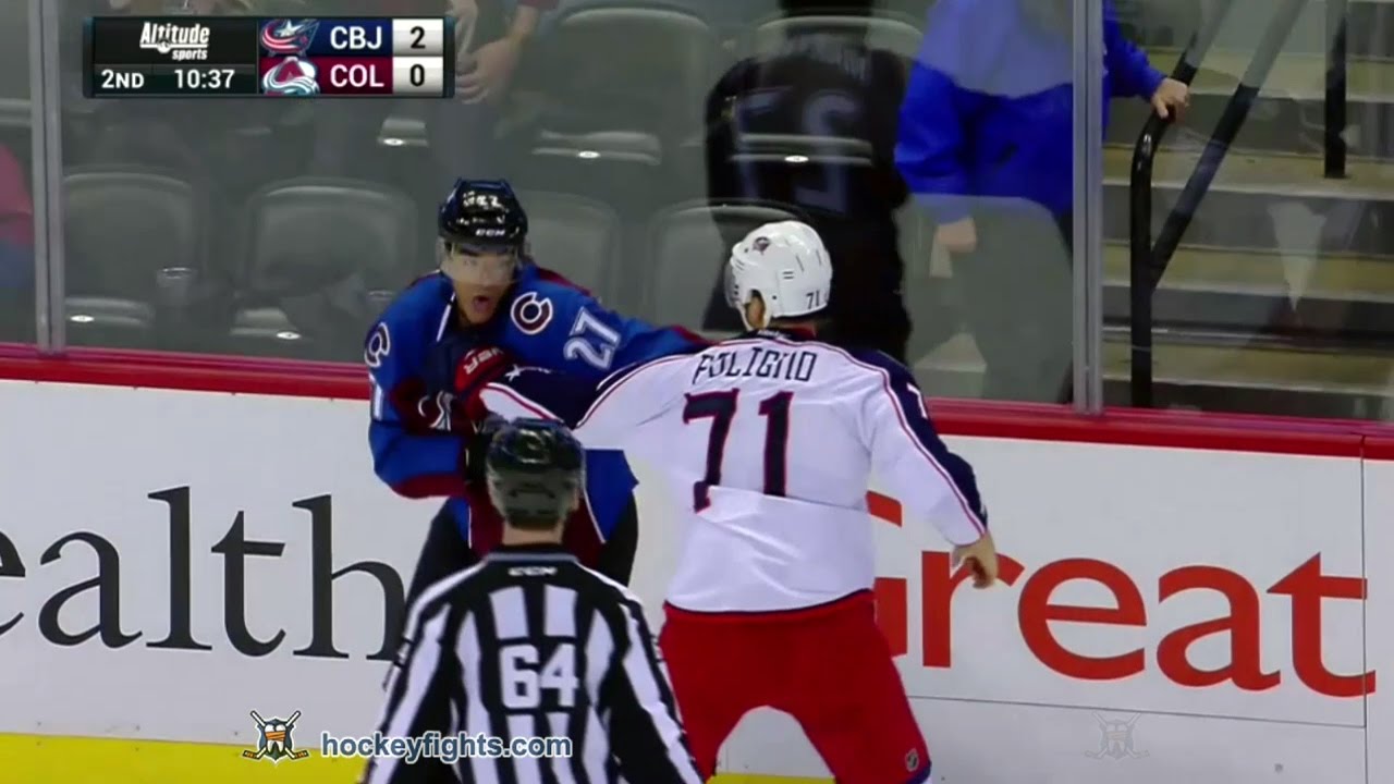 Nick Foligno vs Andreas Martinsen Dec 1, 2016