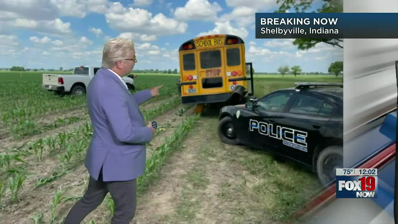 Suspect in custody after school bus chase across state lines