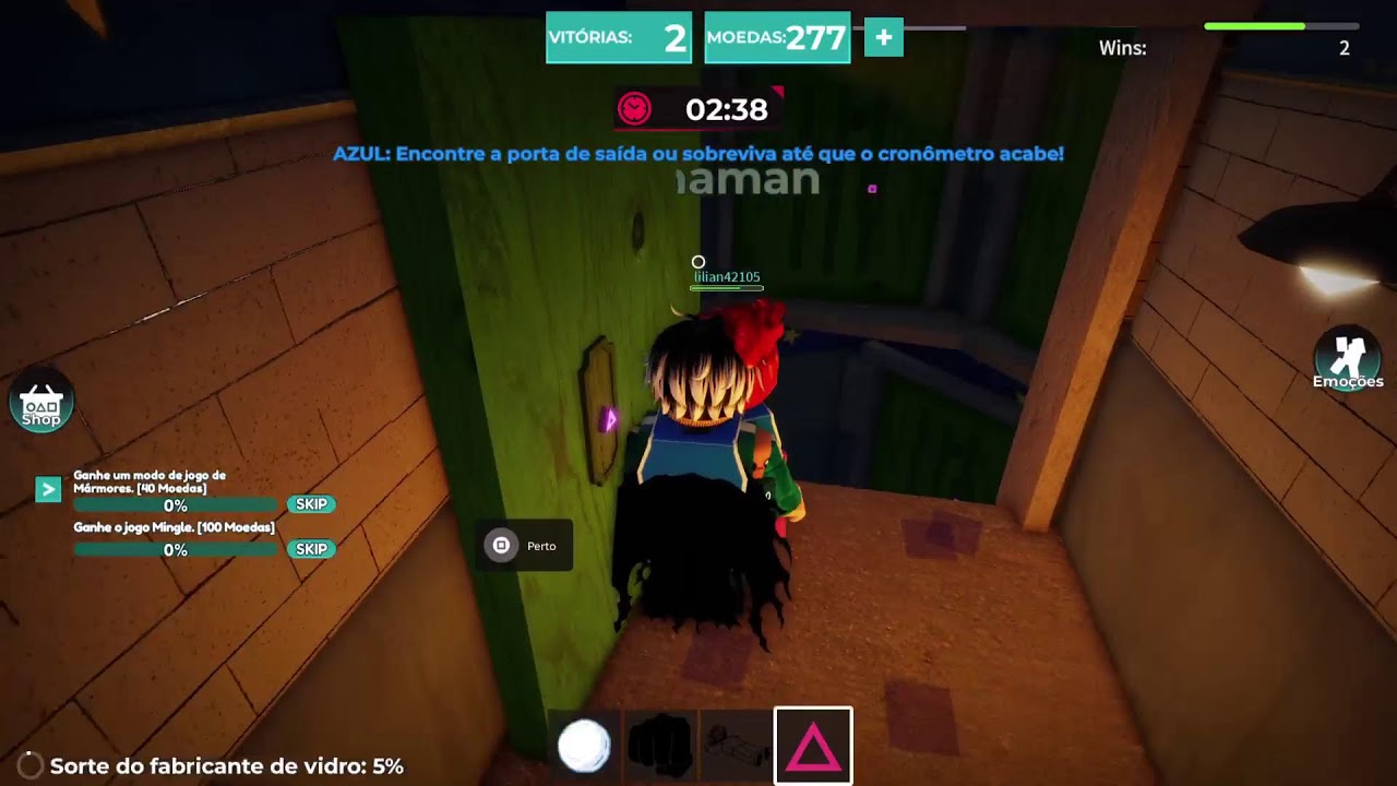 Jogando Roblox