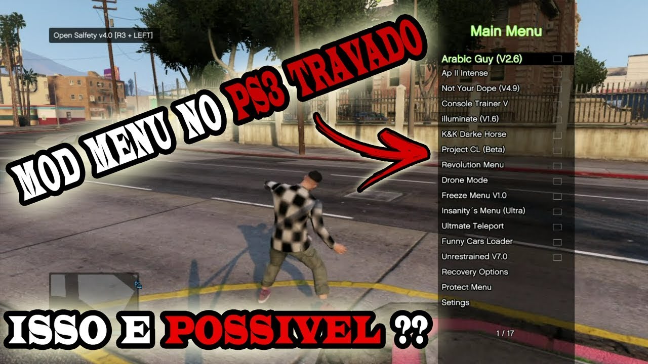 GTA V MOD MENU PARA PS3 TRAVADO [VERDADE OU MITO]