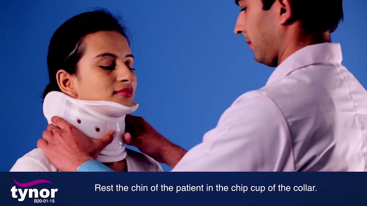 How to wear Tynor Cervical Collar Hard with chin