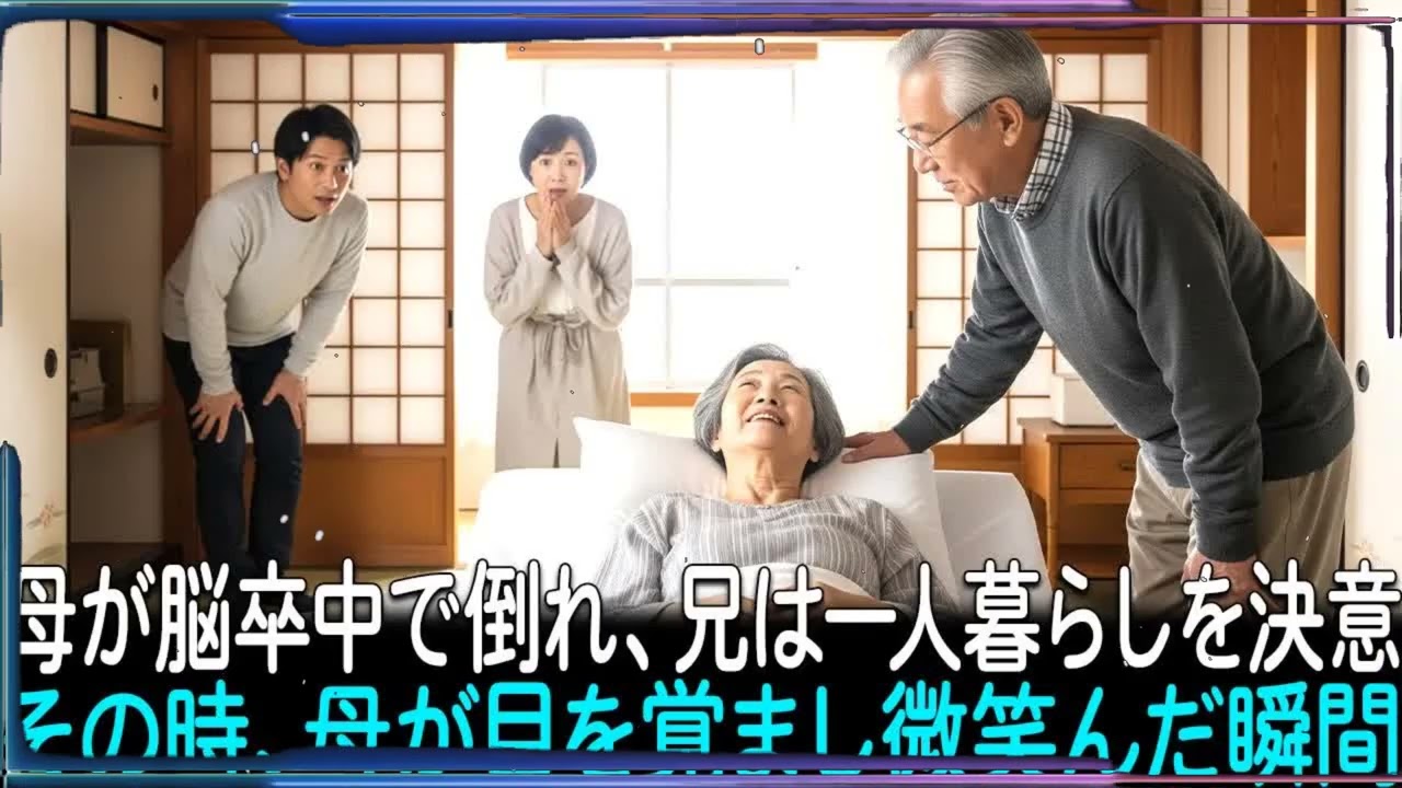 母が脳卒中で倒れ、兄が一人暮らしをすると言い出した──私は悔しさでいっぱいだったが、まさか母が起き上がり微笑んだ瞬間が..
