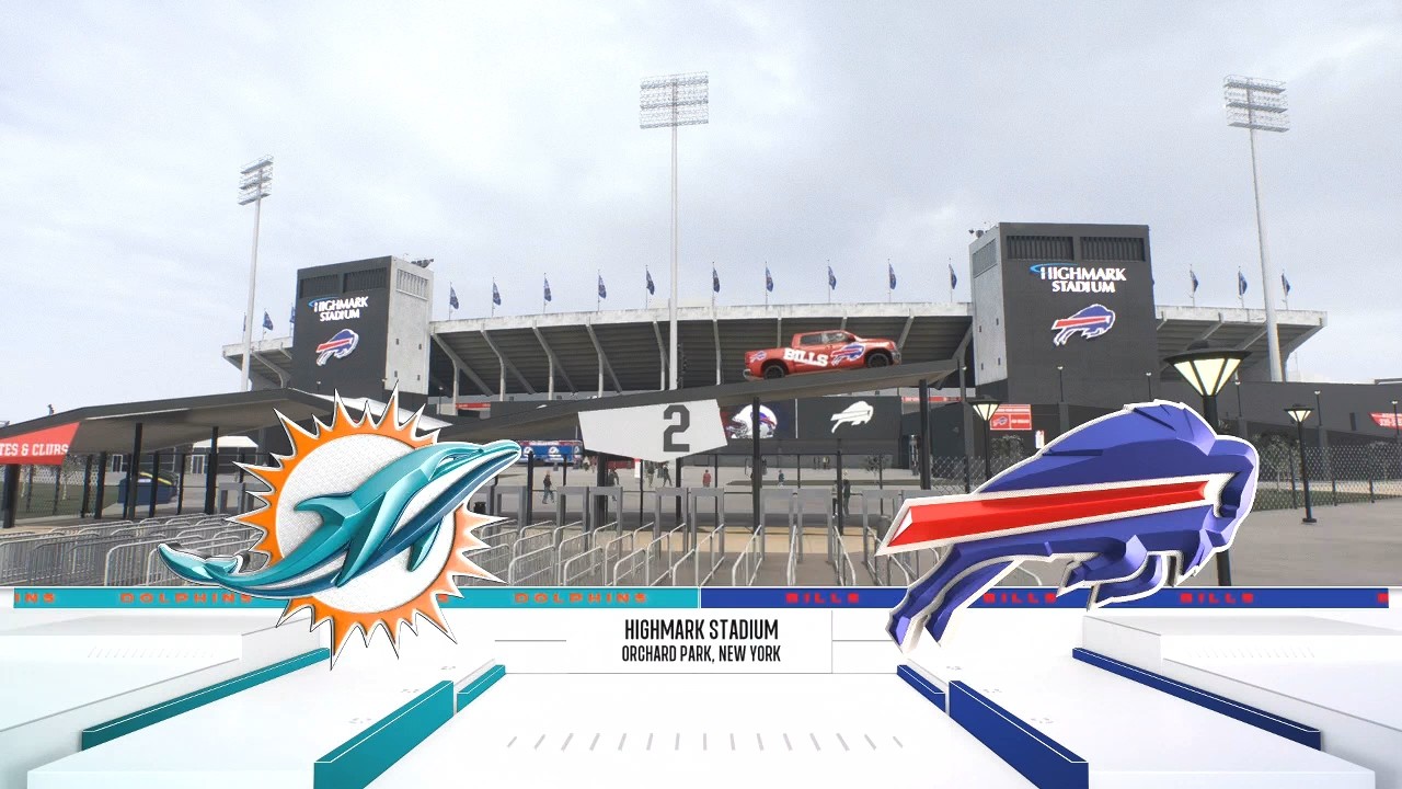 Madden NFL 26 - Miami Dolphins (2-1) против Buffalo Bills (2-1) PS5, 4-я неделя (составы Madden 27)