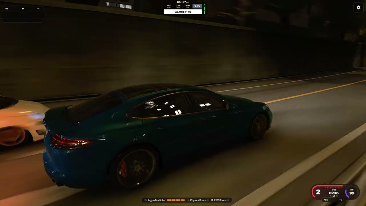 Porsche Panamera Turbo na chuva de Tokio - Assetto Corsa