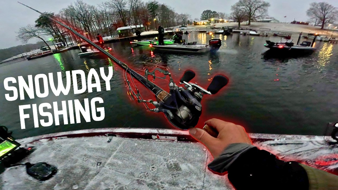 TINY Minnow Catches Giant Bass On Snow day Tournament || Lake Anna Winter Series Event 6!