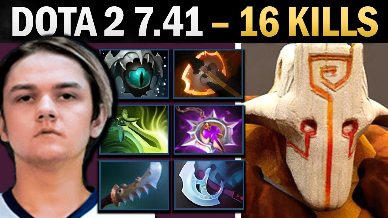 Juggernaut Dota 7.41 with 16 Kills and 900 GPM - Dota Gameplay