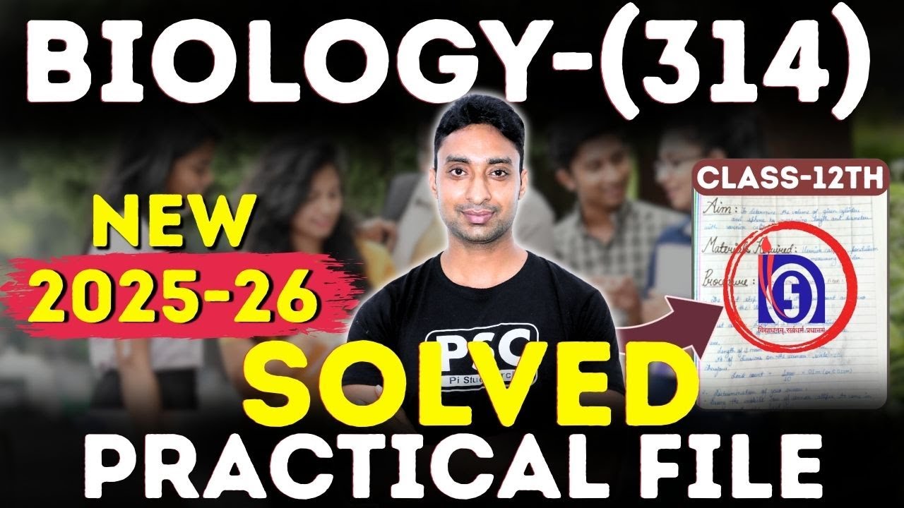 NIOS Biology (314) Solved Practical File | How to make Biology practical file | Nios 2025-26