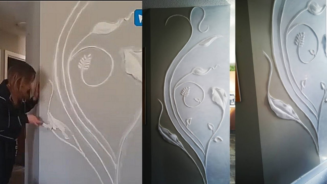 Easy drywall art ▶️ барельеф на стенах