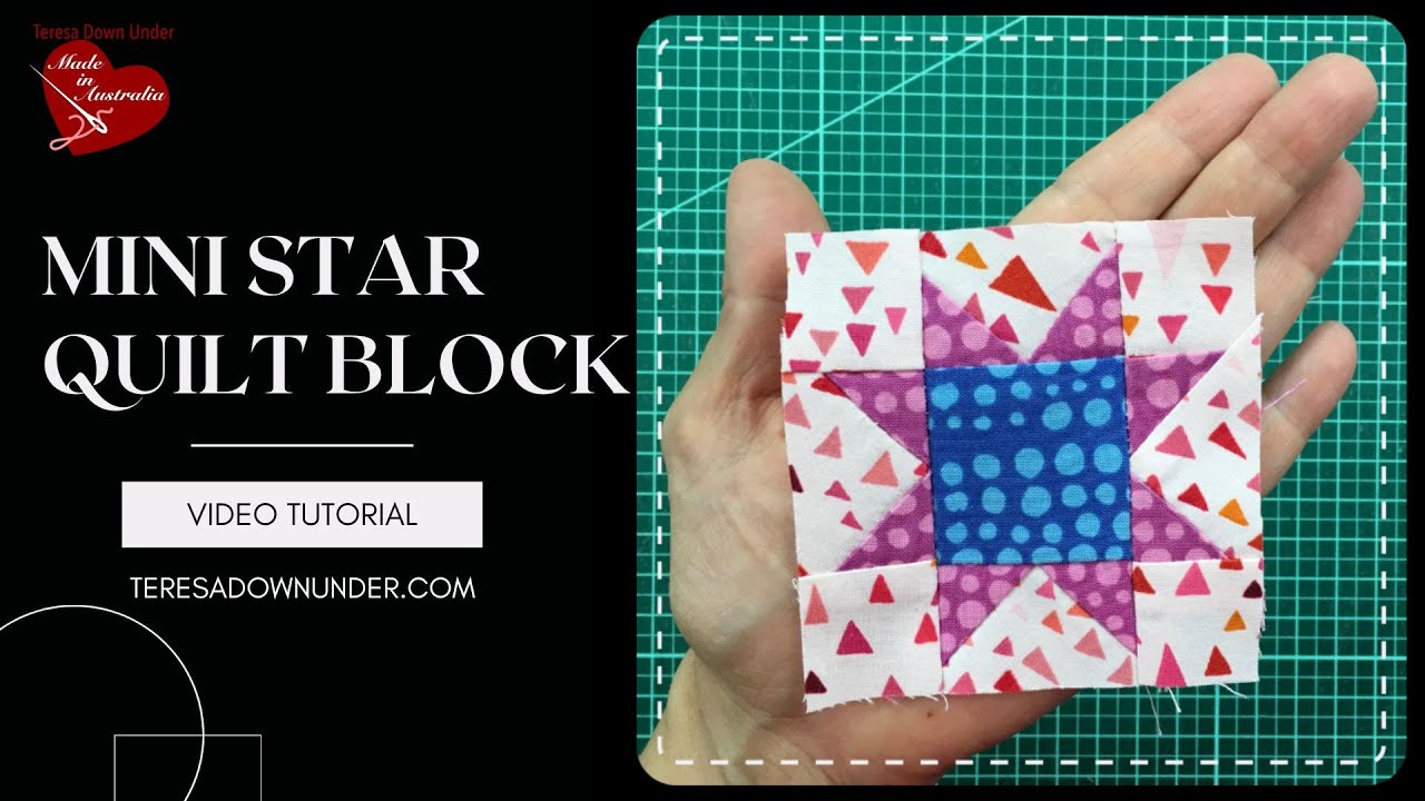 Mini star quilt block video tutorial