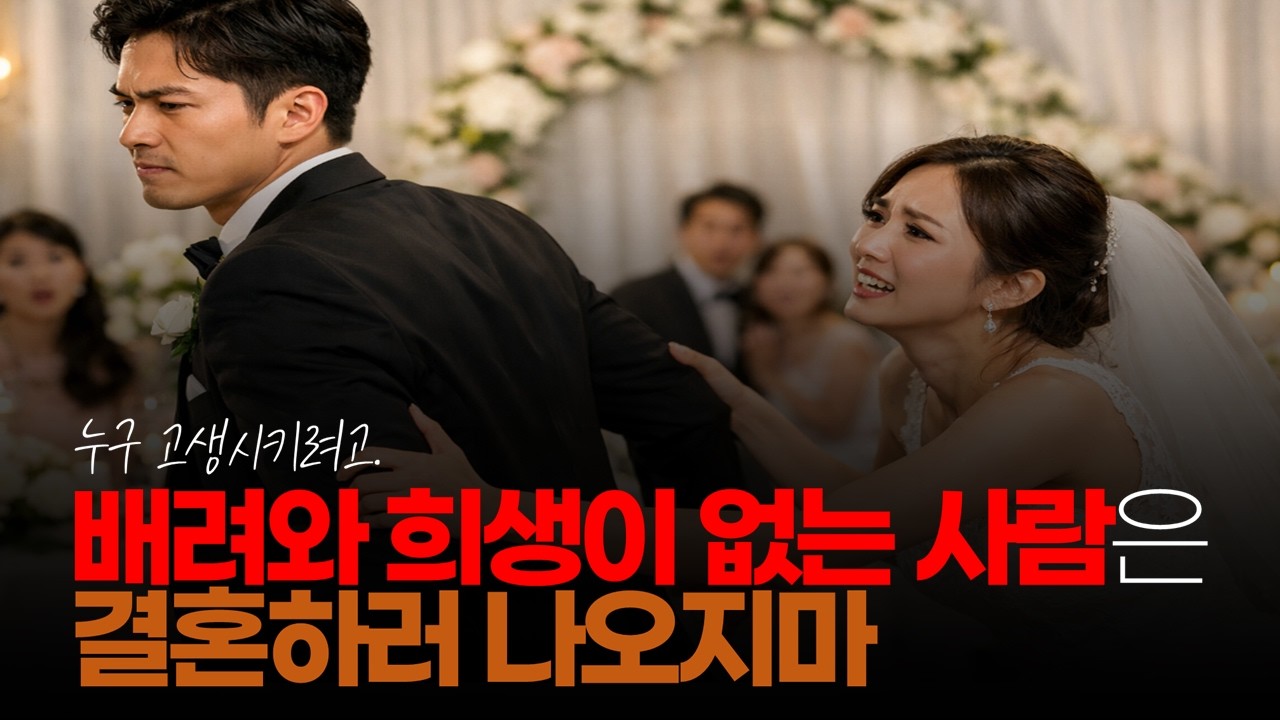 (※시청자댓글) 배려와 희생이 없는 사람은 결혼 시장에서 필요가 없습니다. #결혼시장 #취집결혼 #1인분