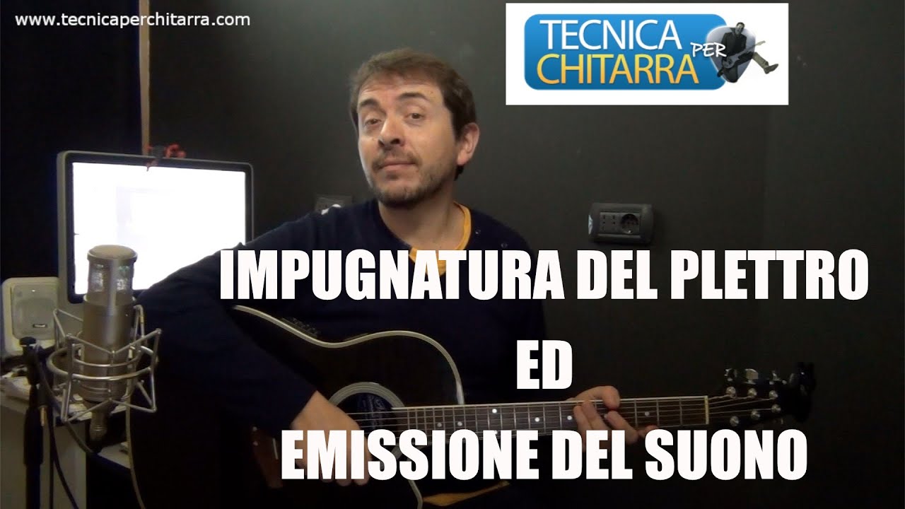 Lezioni di chitarra: impostazione della mano destra, plettro e suono Parte1