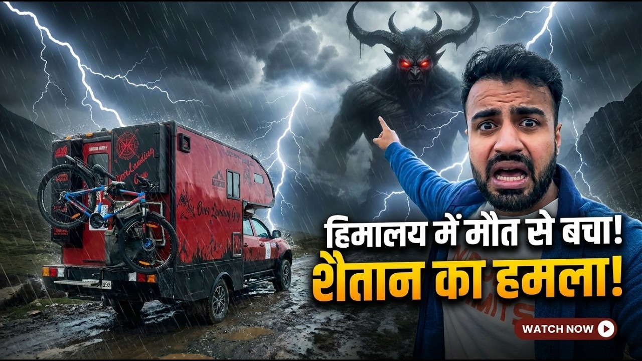 Worst HAUNTED Night in the Himalayas, SOLO Camping in a Monster thunder Storm