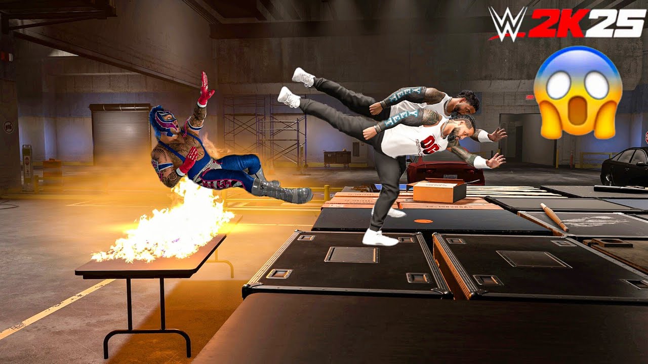 WWE 2K25 - Джей Усо и Джимми Усо воссоединились и разгромили Рея Мистерио на Backstage Brawl | Ге...