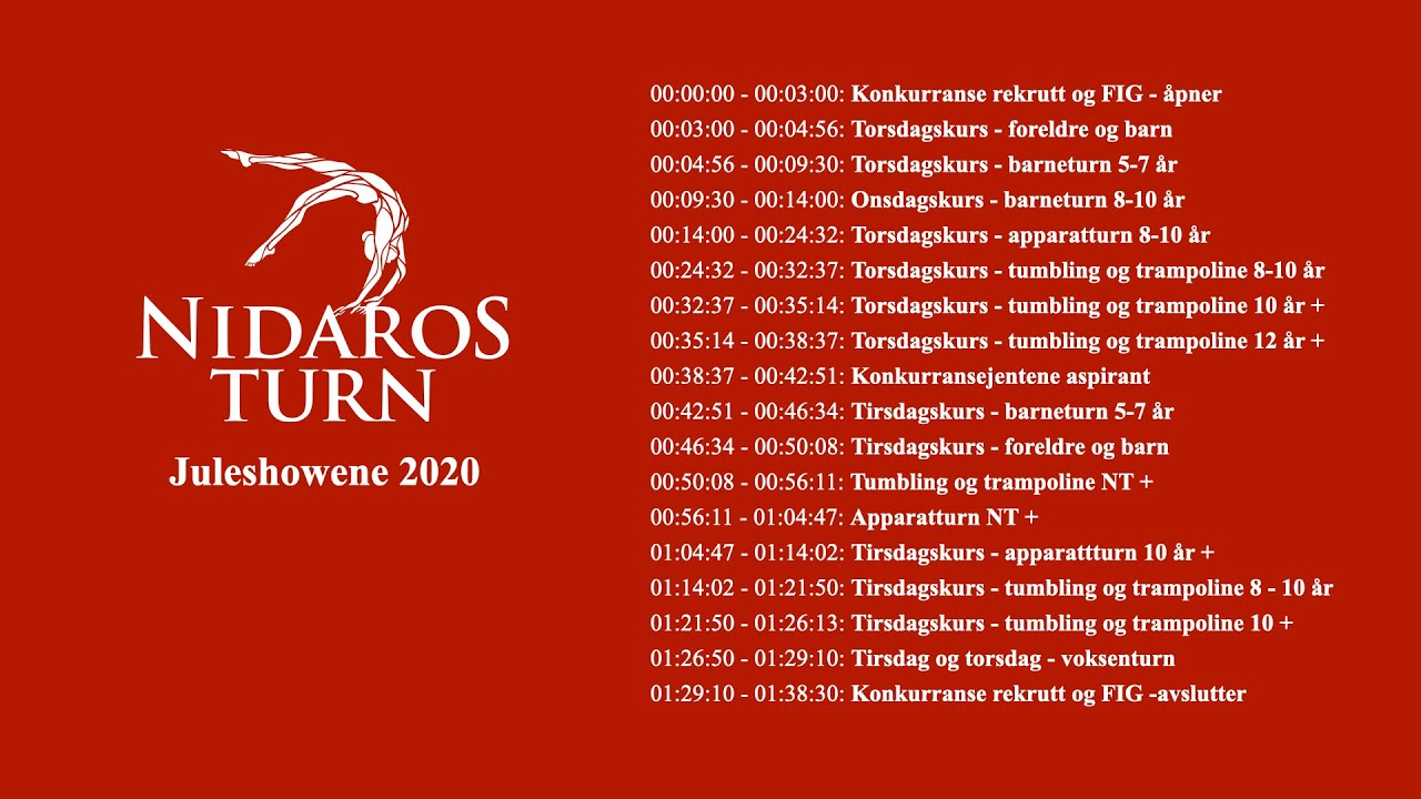 Nidaros Turn - Juleshowene 2020