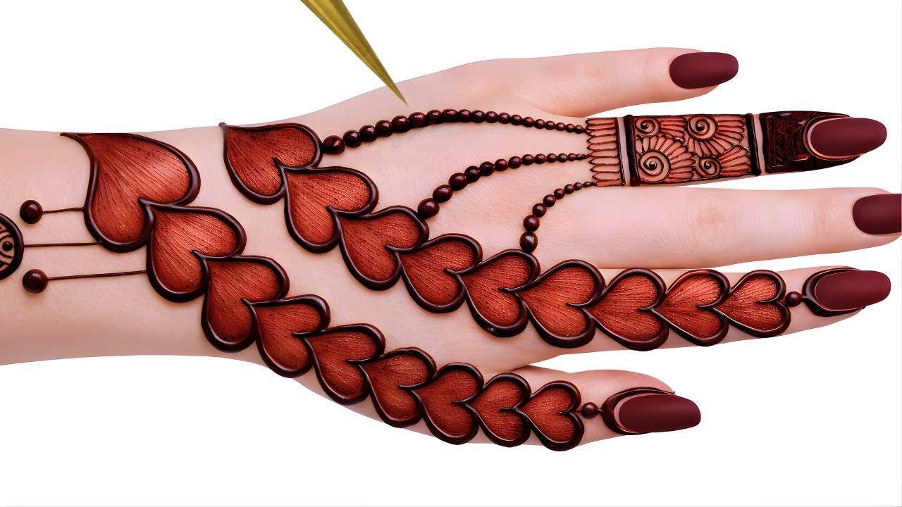 Eid special heart simple unique style mehndi design|new easy #mehndi design 2026 | mehandi designs