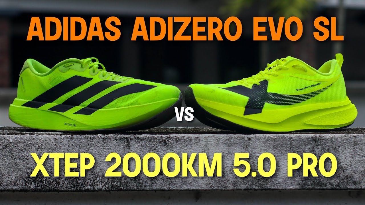 ADIDAS ADIZERO EVO SL vs XTEP 2000KM 5.0 PRO