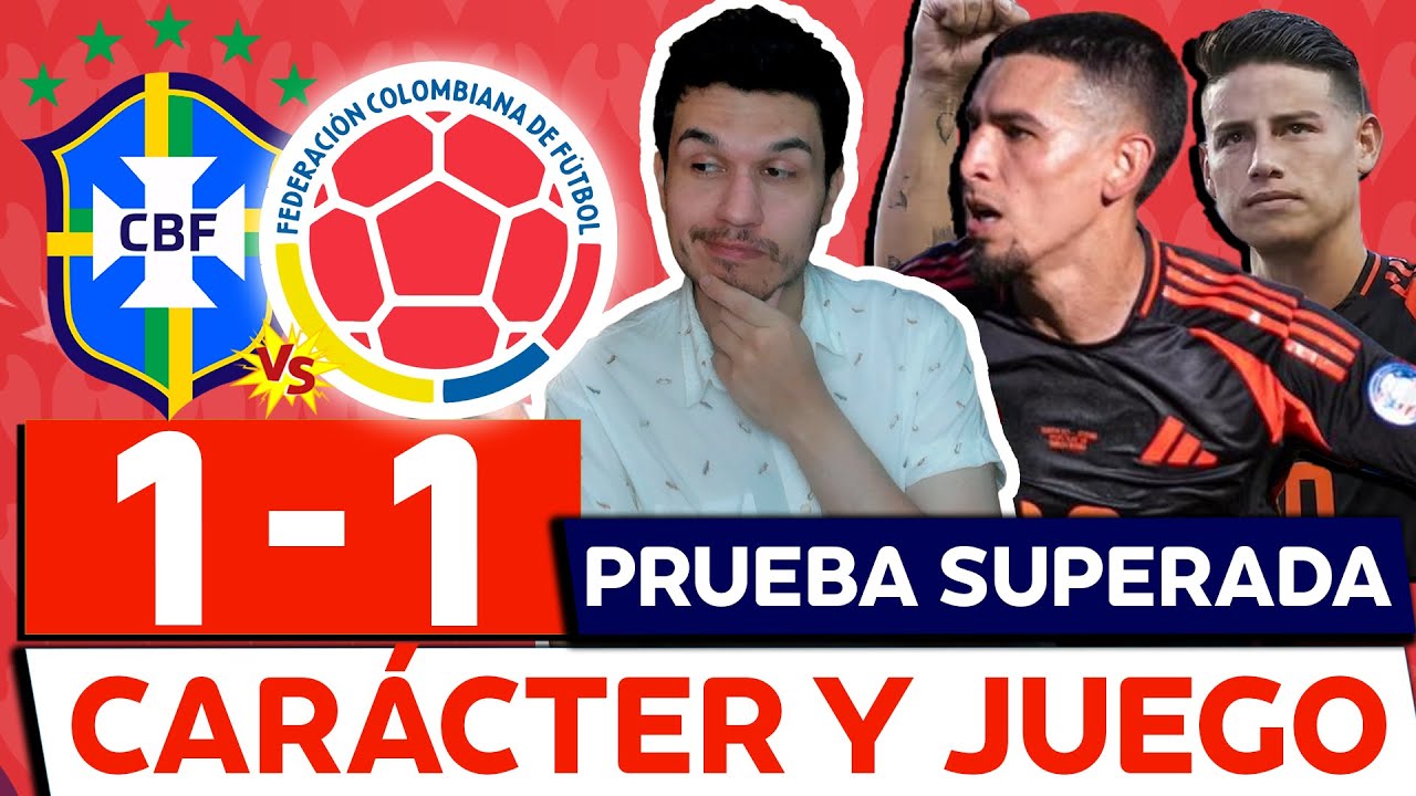 BRASIL 1 COLOMBIA 1⚡COPA AMÉRICA USA 2024🔥COMPETIMOS BIEN ANTE EL PRIMER RIVAL SERIO EN ESTA COPA🔥