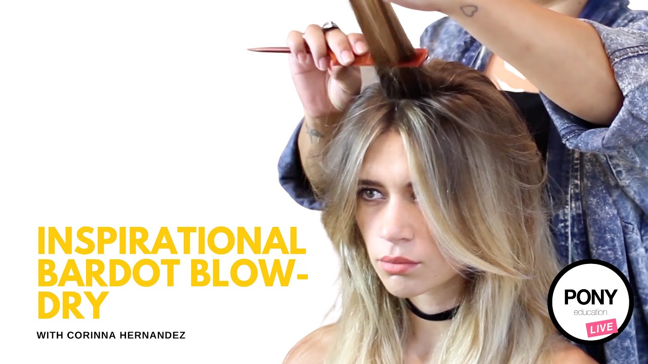 Pony Education's Dine & Dash: Bite-Sized Hairdresser Education - Bardot Blow Dry Inspo by Corinna