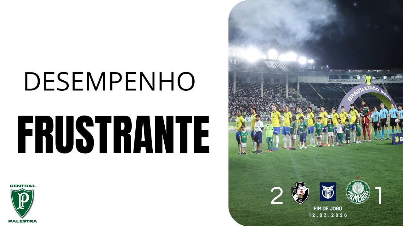 Partida Desanimadora do Palmeiras - Vasco da Gama 2 x 1 Palmeiras - Central Palestda