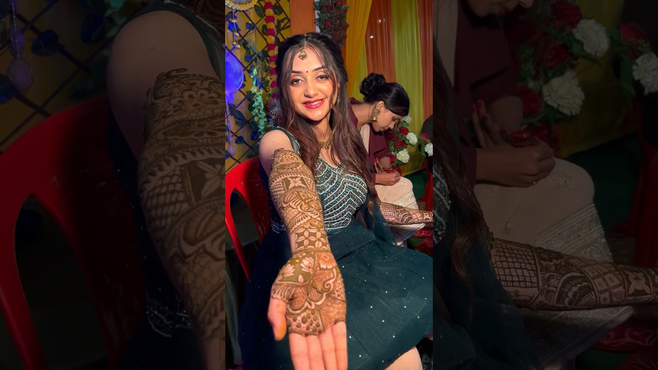 Mehendi Night 😍&hearts;️ #shorts #trendingshorts #bridal #marriage #viral #meghachaube