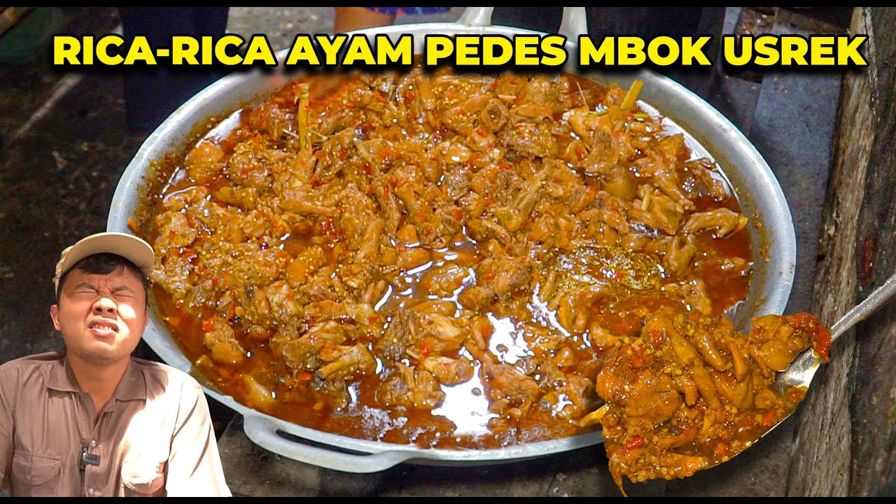 SEPORSI CUMA 5000 TAPI PAKE CABE SYAITON! PEDESNYA BIKIN SALTO!! RICA RICA AYAM MBOK USREK #kuliner