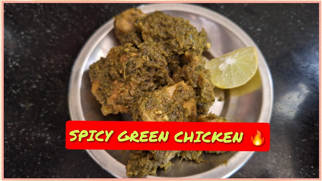 Chicken Green Fry Recipe | Spicy Hariyali Chicken Fry | Easy Homemade Chicken Starter