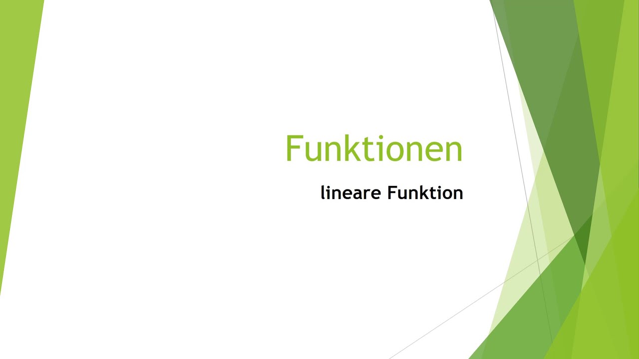 Mathe: lineare Funktion einfach und kurz erkl&auml;rt
