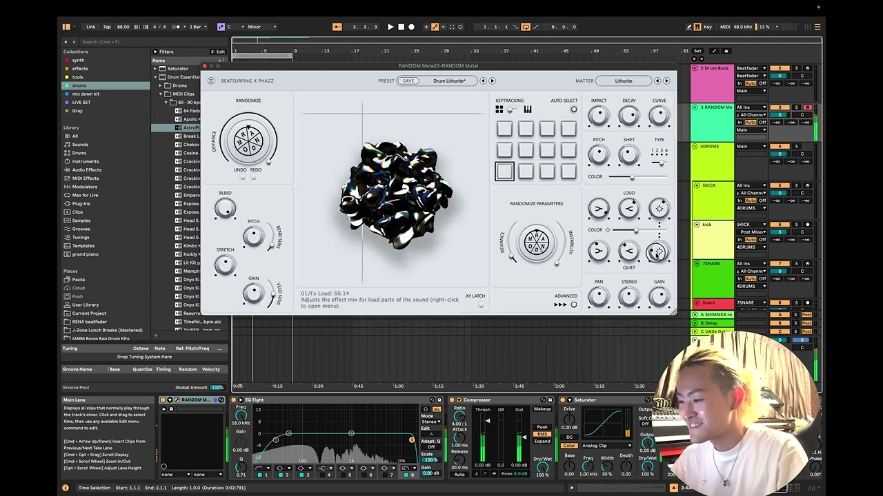 RANDOM Metal walkthrough by Dj Rena が、最強ドラムシンセ『RANDOM Metal』について詳しく解説。