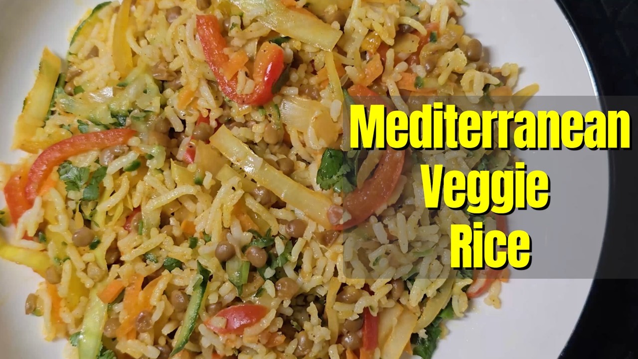 Mediterranean Rice Bowl 🥗 | Healthy & Easy Veggie Rice Recipe