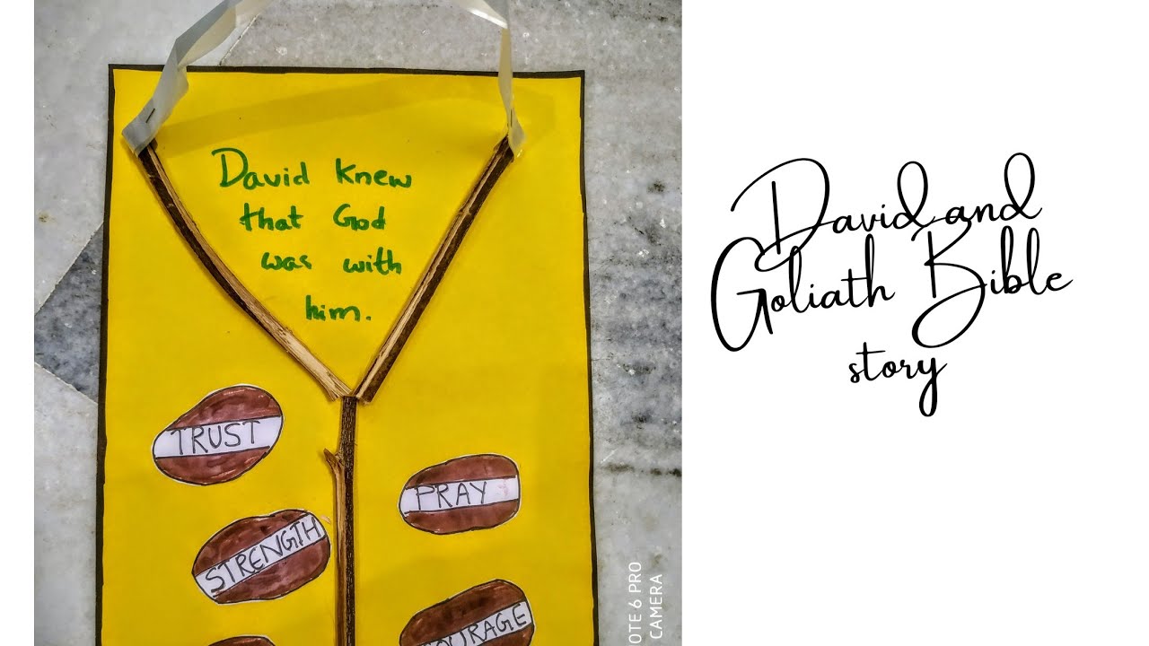 David and Goliath Story Craft#biblecrafts #sundayschoolcraft #sundayschool#papercraft