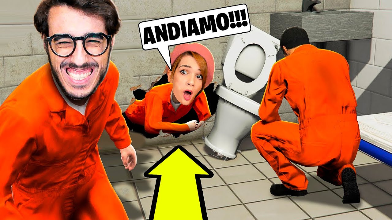 FUGGO DALLA PRIGIONE DI GTA 5 CON I MIEI AMICI!