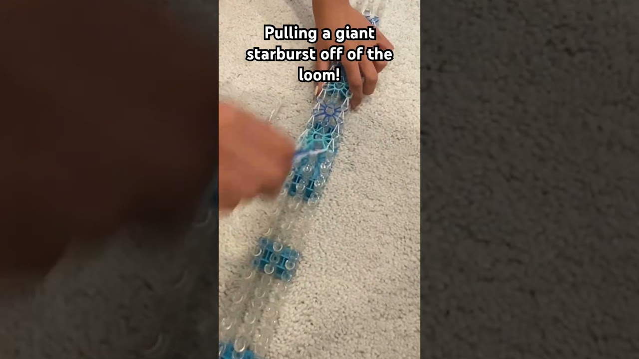 Pulling a rainbowloom bracelet off of the loom #rainbowloom #tiktok #shorts #fyp