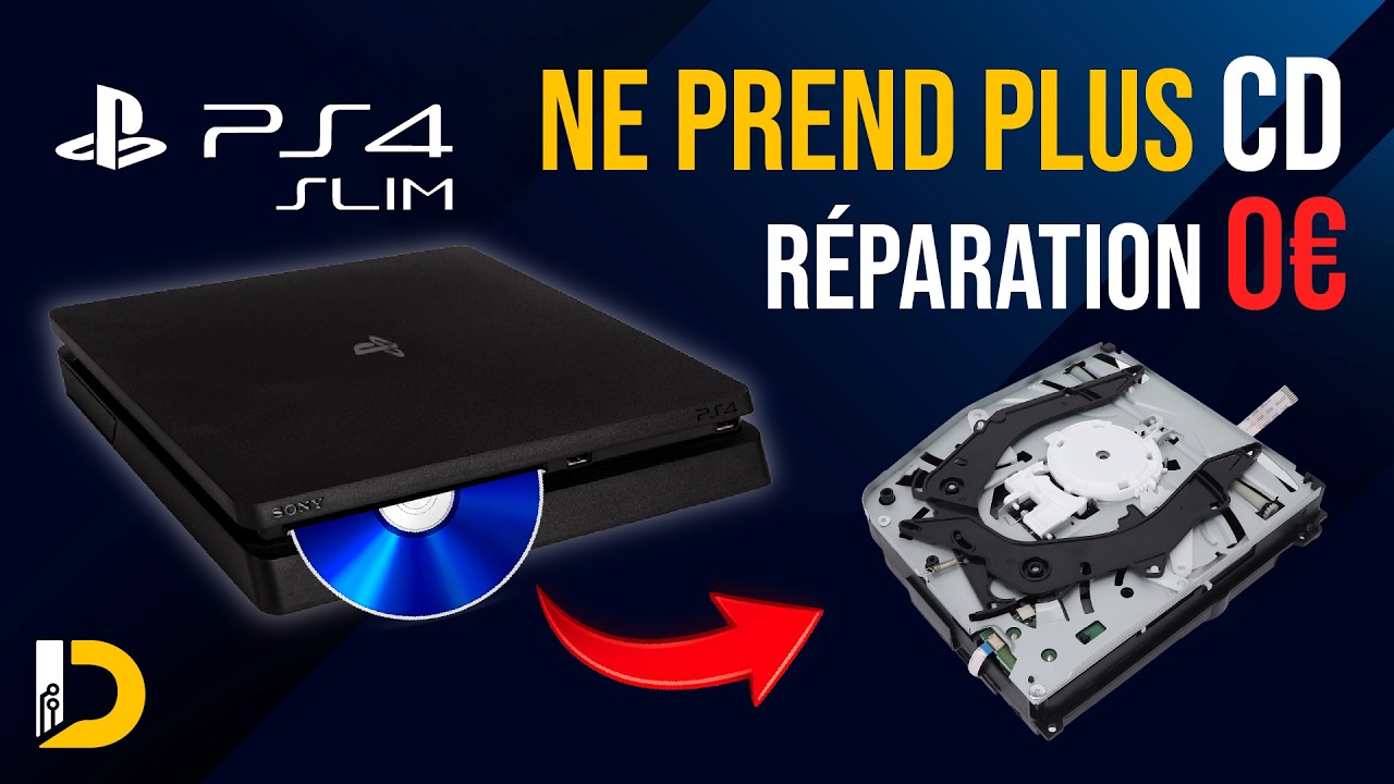 PS4 Slim NE PREND PLUS LES CD - PS4 SLIM N'AVALE PLUS LES CD - LECTEUR PS4 SLIM NE MARCHE PLUS