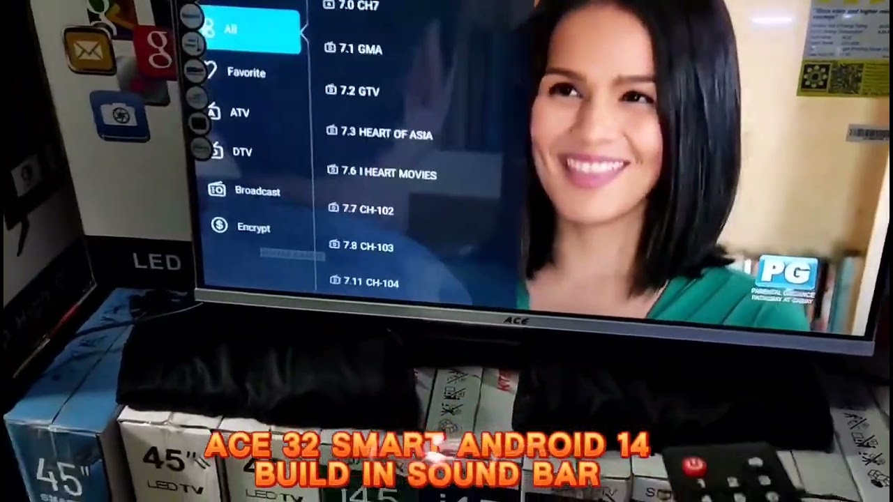 ACE 32 INCHES SMART ANDROID 14, BUILD IN SOUND BAR, DIGITAL, BLUETOOTH #ACE #BUILDINSOUNDBAR #SMART