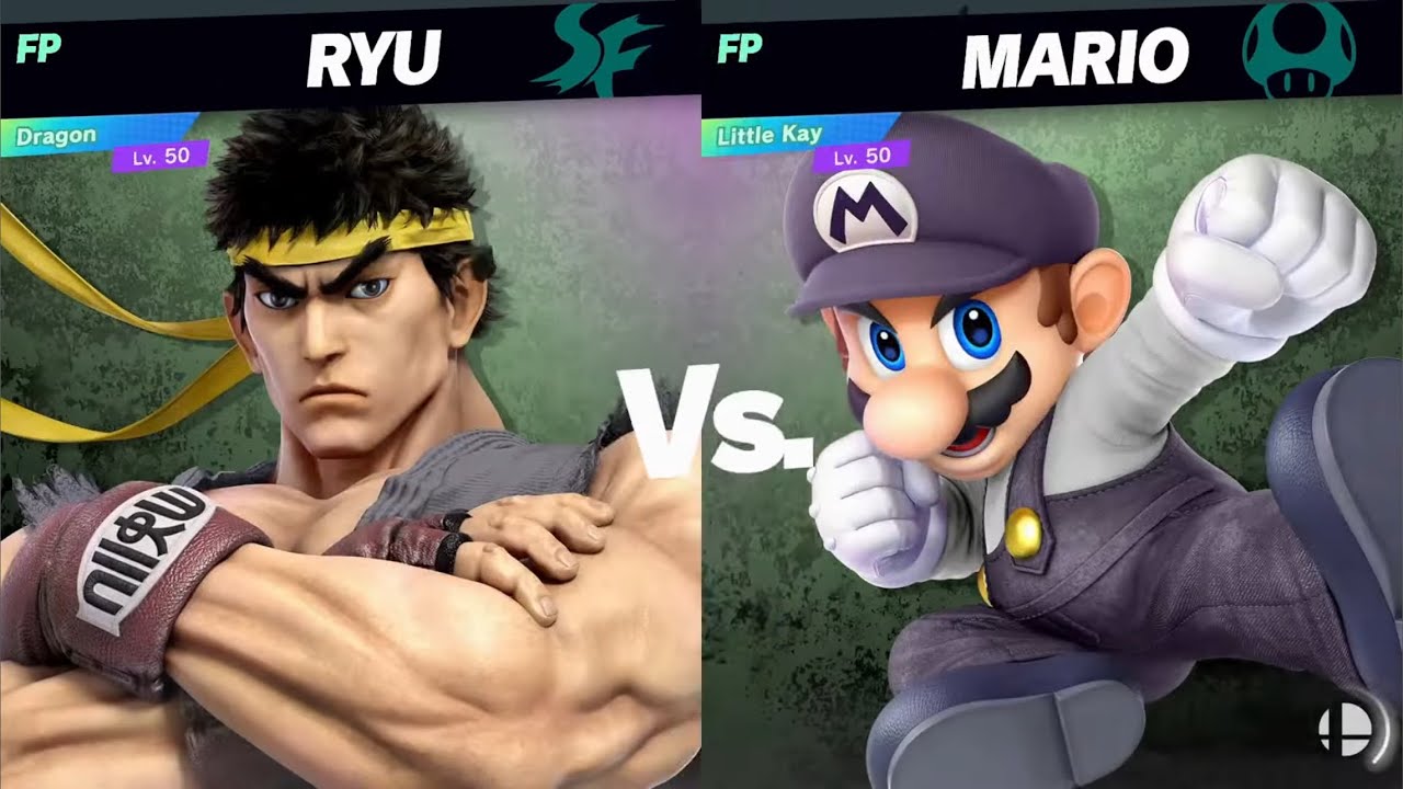 Amiibo Battles: Ryu vs Mario (Dragon vs Little Kay)