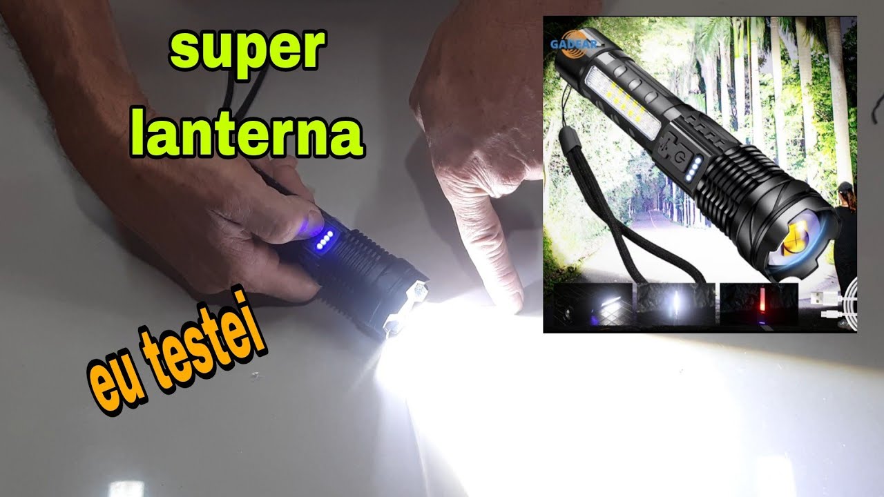 Super lanterna de led  alcance de 1.500m. EU TESTEI!