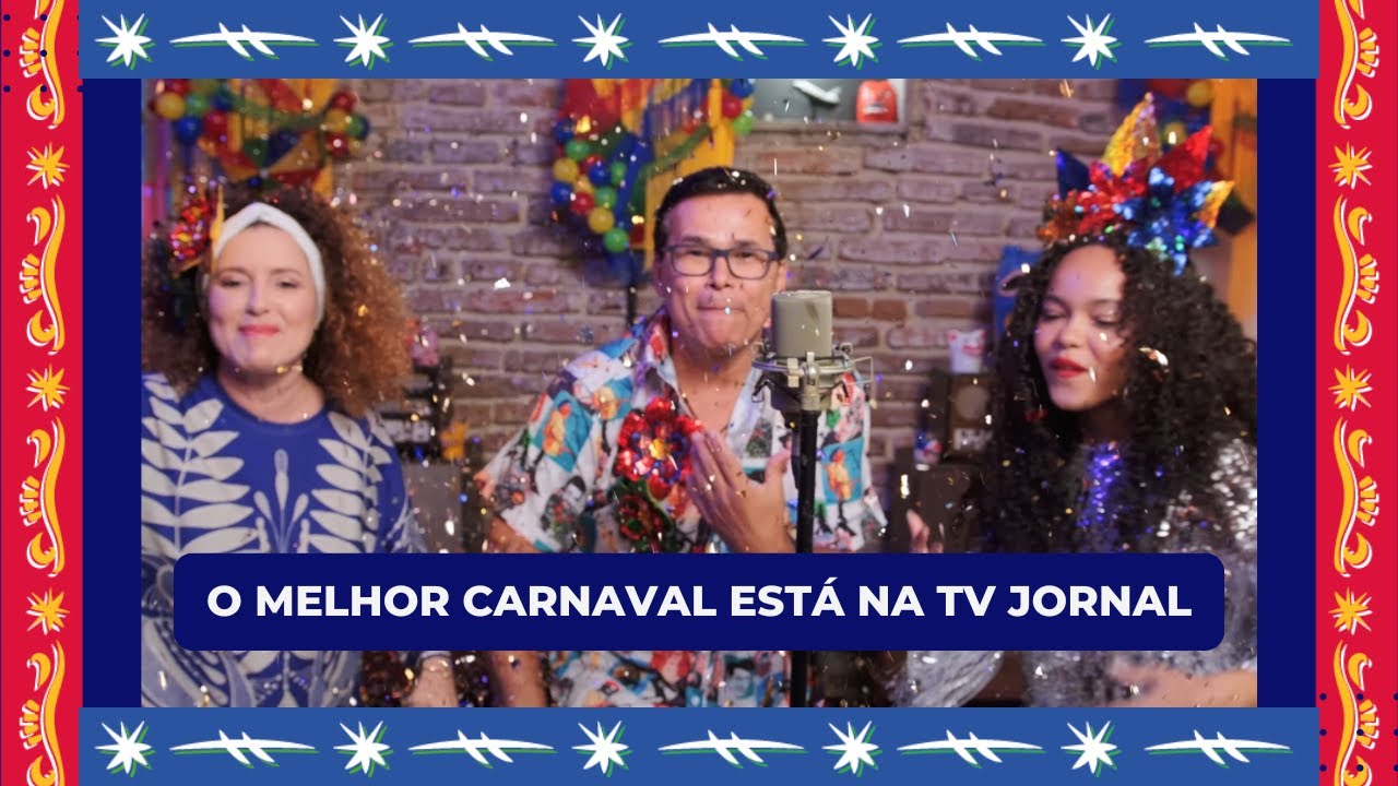 Almir Rouche, Michele Melo, Joyce Alane, Gerlane Lops e Alcimar Monteiro no Carnaval da TV Jornal