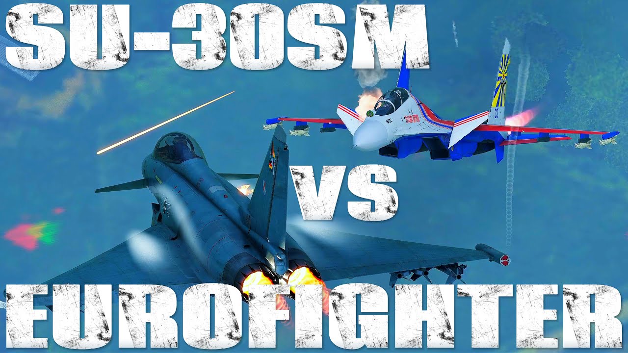 SU-30 HIGH OFF BORE-SIGHT FOX 2 DOGFIGHT VS EUROFIGHTER