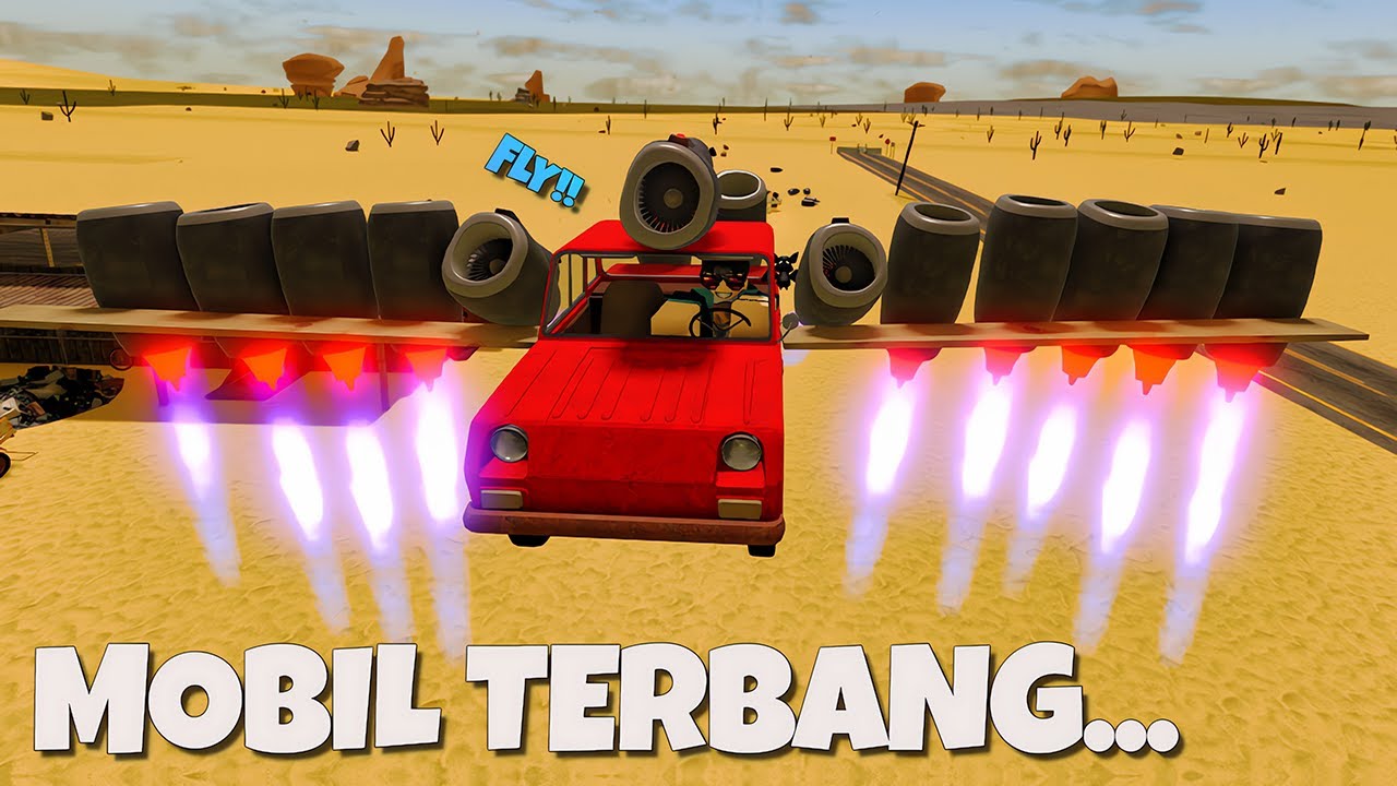 BENERAN TERBANG!! Rakit Mobil Roket di Gurun Penuh Zombie Jomblo 🌵🔥🌵 | A Desrt Indonesia