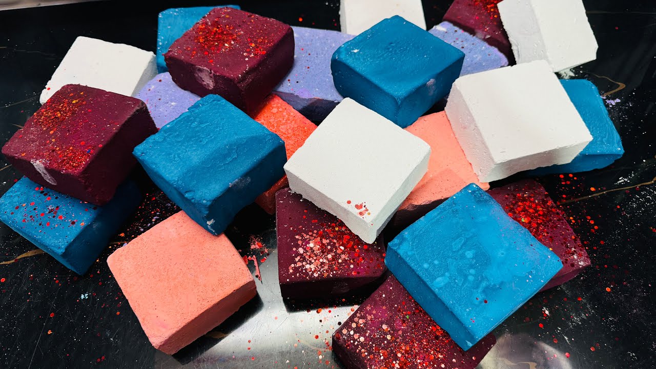 CC Crunchy Crispy Dyed Chalk ASMR Crush | Satisfying Chalk Video 