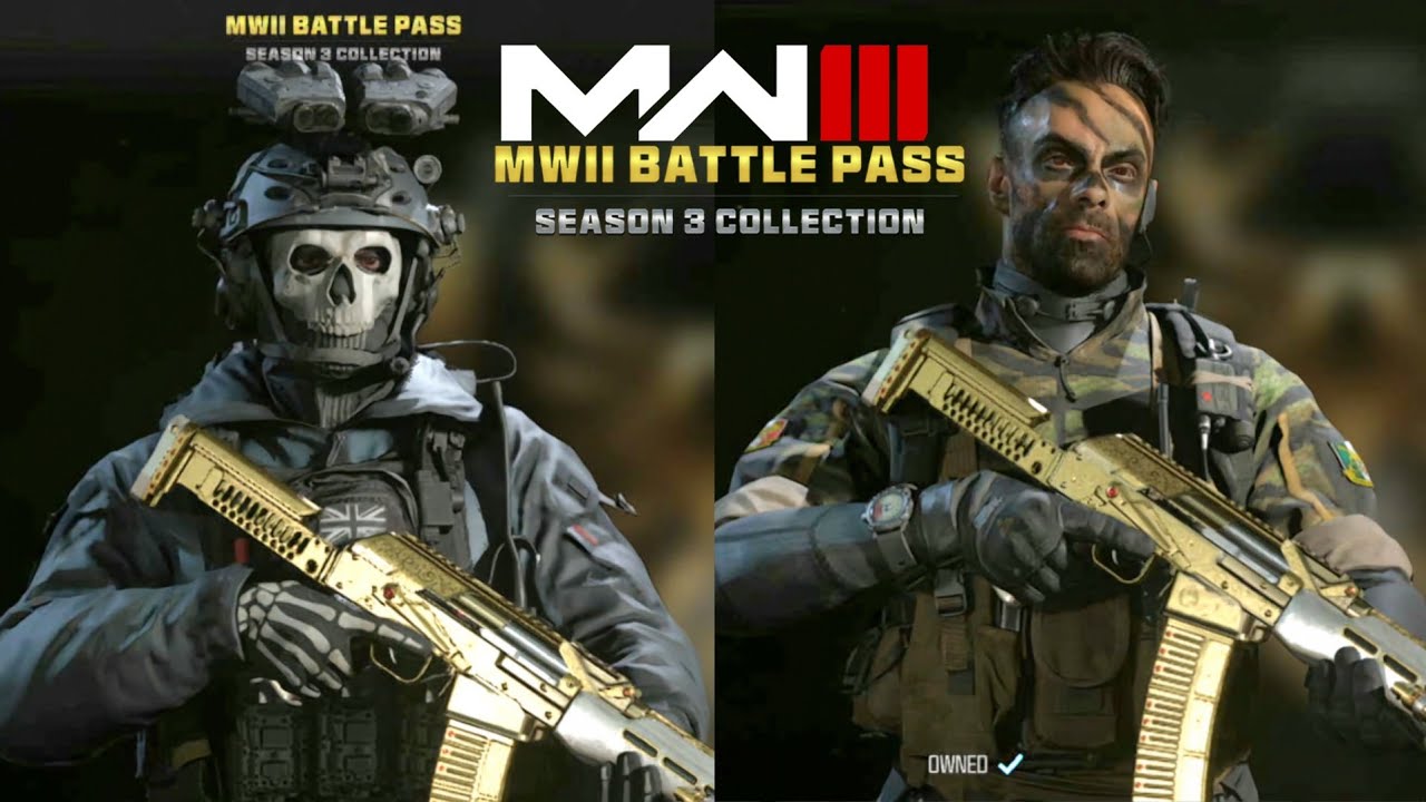 MWII Battle Pass Season 3 Collection Bundle Skins - MW3 & Warzone Season 6