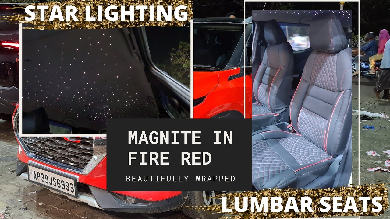 MAGNITE WRAPPED IN FIRE RED AND UPGRADED WITH BEST LUMBAR SUPPORT SEATS AND STARLIGHT #9550010888