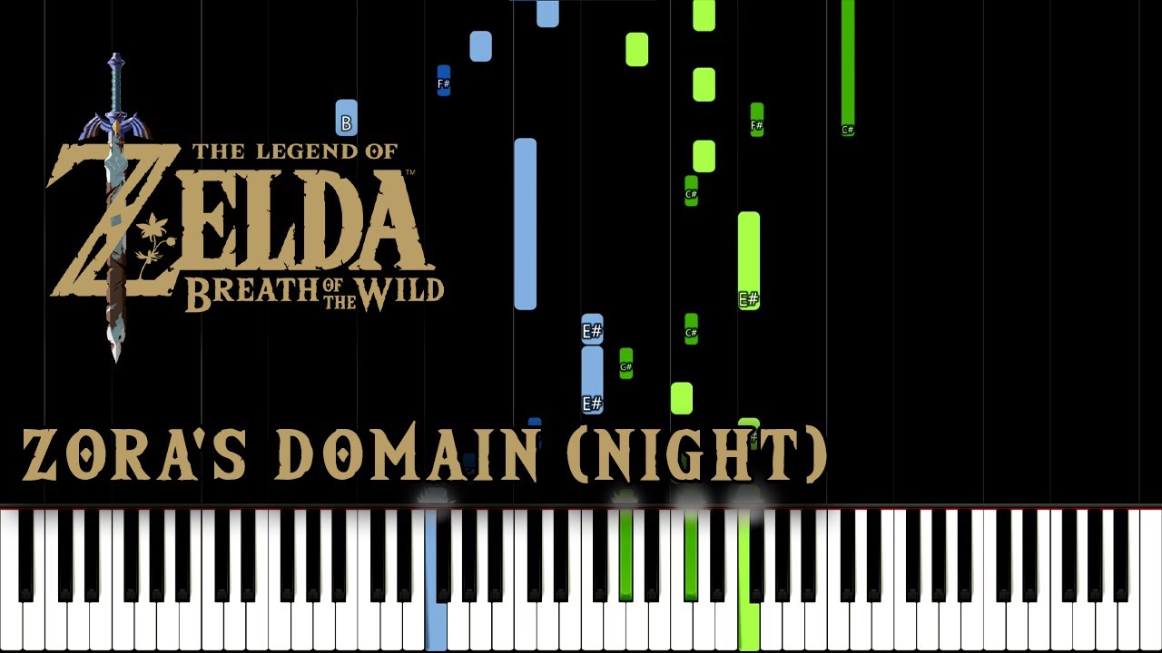 Zora's Domain (Night) - The Legend of Zelda: Breath of the Wild (Piano Tutorial)