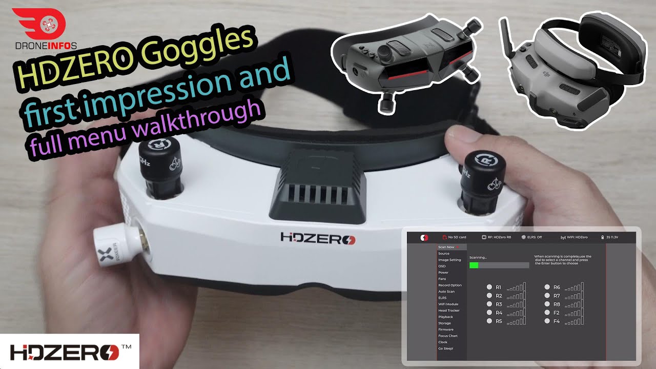 HDZERO Goggles first impression and full menu walkthrough | สัมผัสแรกแว่น HDZero พาดูเมนูทั้งหมด