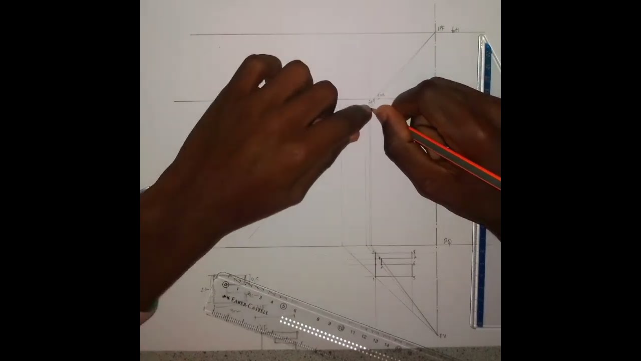 Como representar figura plana em perspectiva rigorosa 1PF📏📐