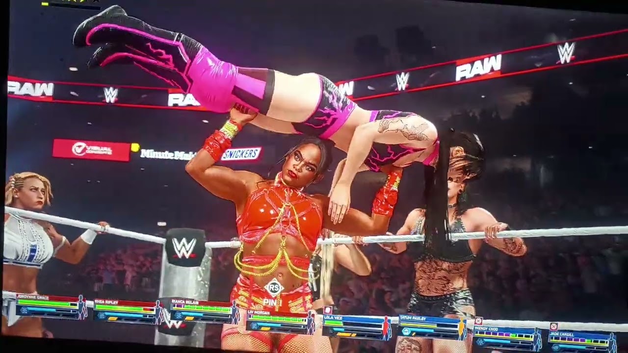 Women's 4 on 4 tag team match WWE 2k25 Friday February 20th 2026