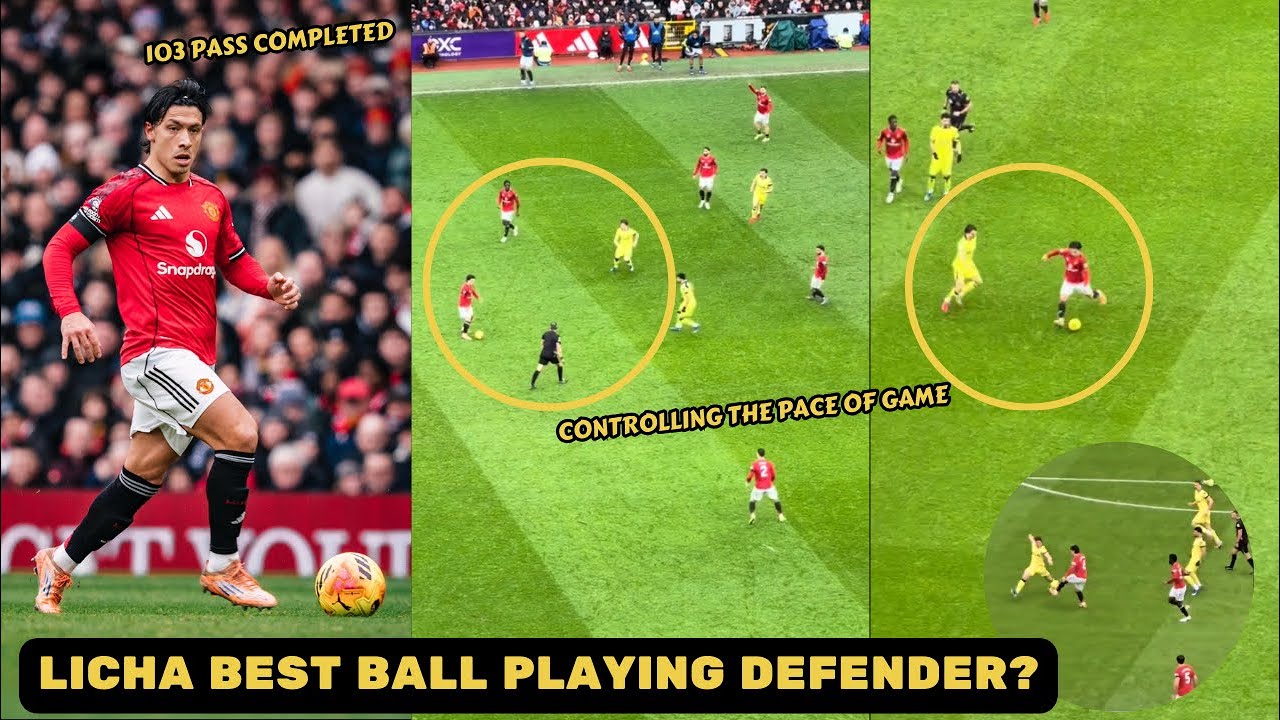 Лисандро Мартинес контролирует темп игры благодаря своему умению отдавать точные пасы.