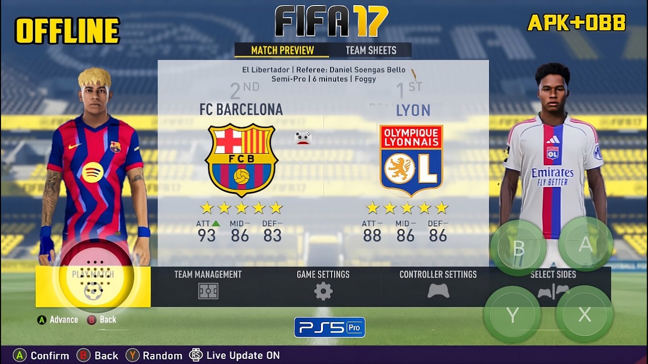 FIFA 17 MOBILE MOD EA FC 26 OFFLINE ANDROID PS5 ГРАФИКА / РЕЖИМ МЕНЕДЖЕРА ТРАНСФЕРЫ И ФОРМЫ 25-26