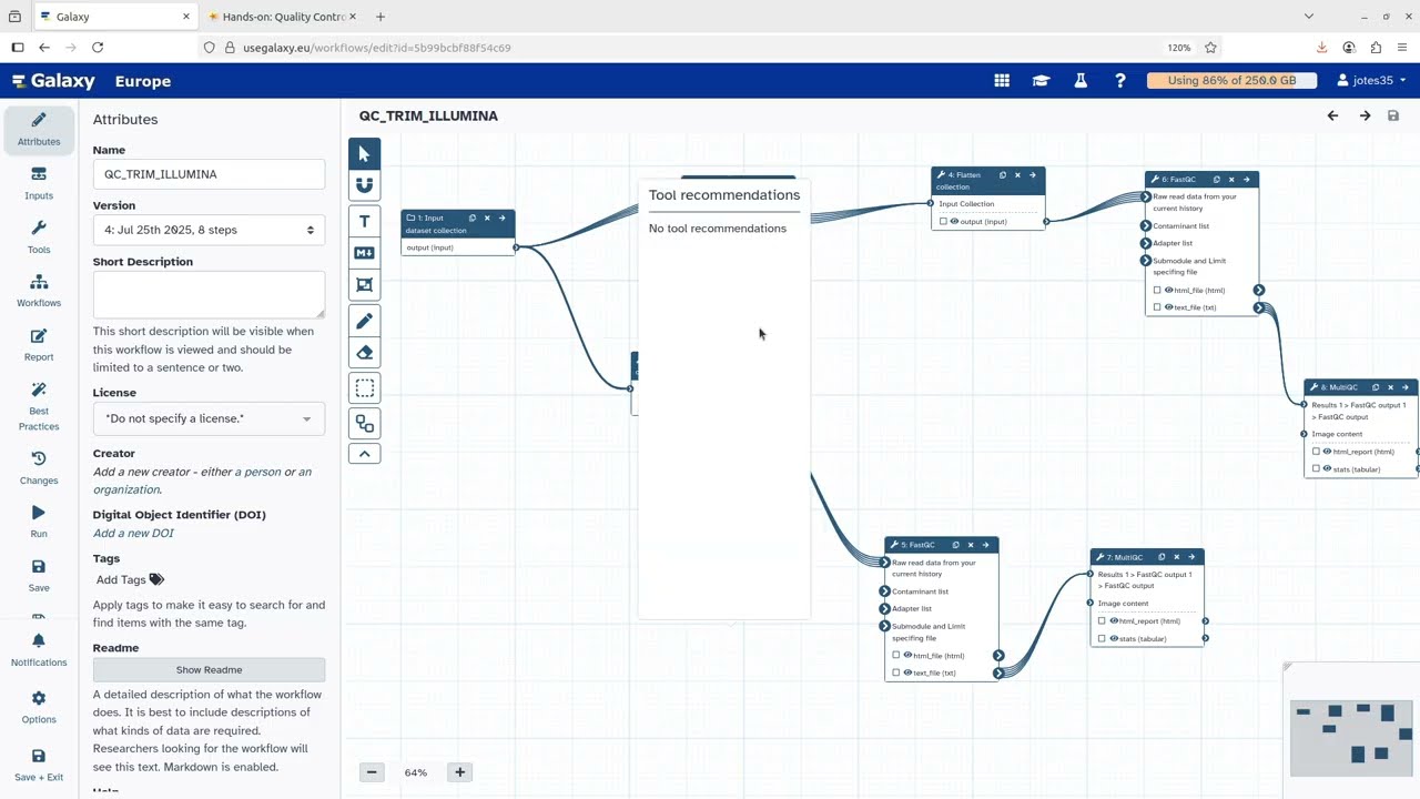 Galaxy Tutorials on How to run bioinformatics tools on Galaxy