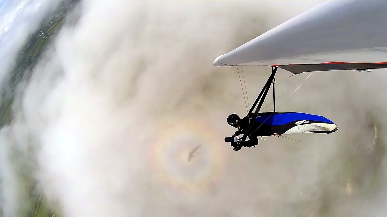 Jurassic Coast Hang Gliding in the clouds